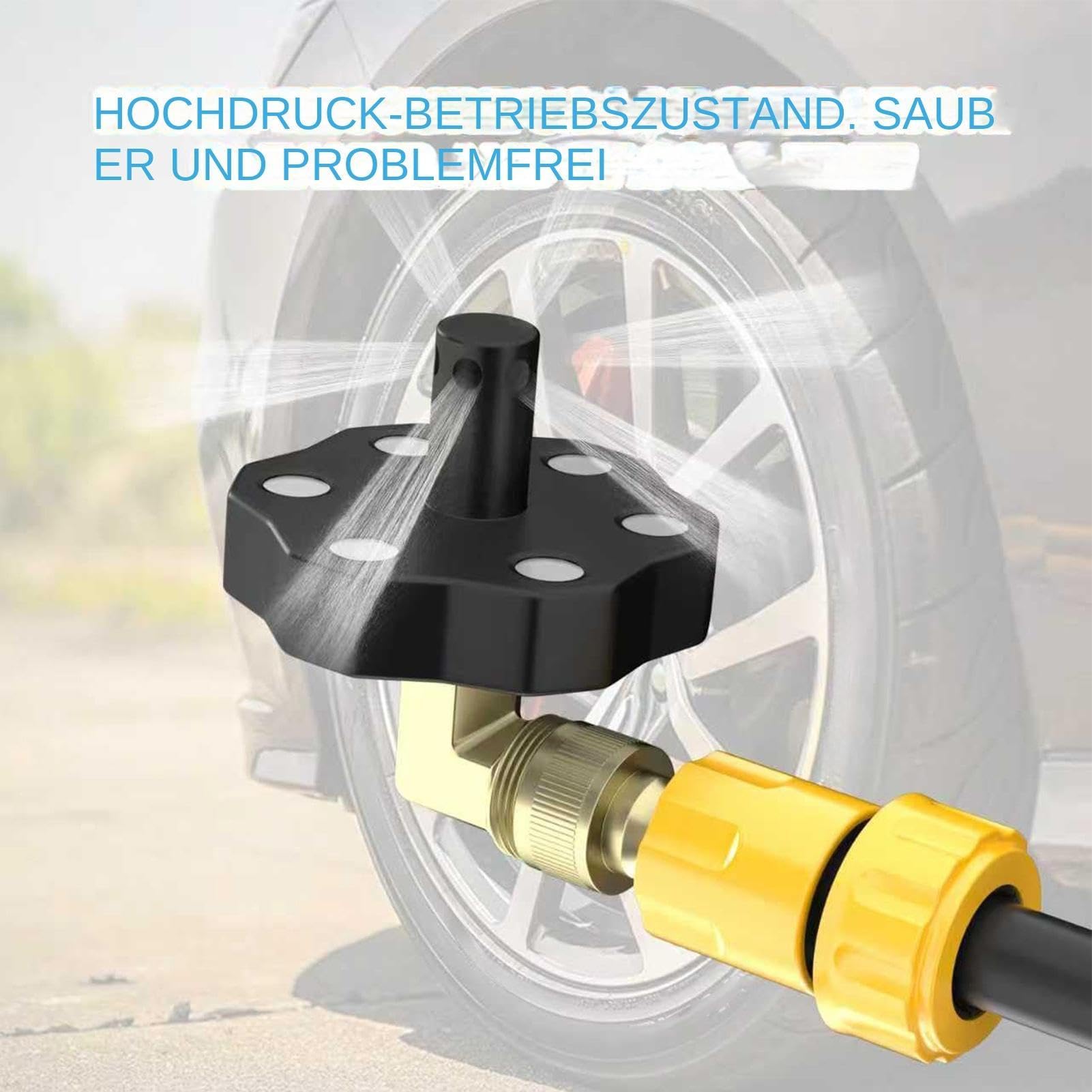 Chassis Flusher - Nettoyeur magnétique de dessous de caisse pour voitures - Kit de lavage de voiture et châssis - Berline, SUV, camping-car, atelier, garage, maison, raccord haute pression, acier