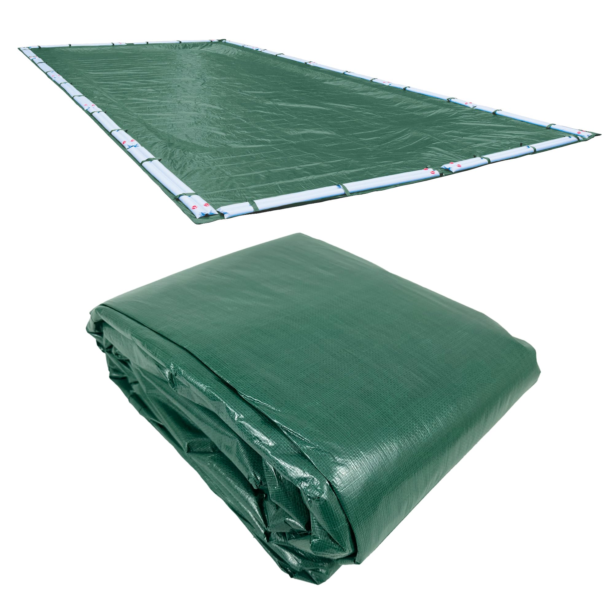 Pool Mate 20 x 40 ft Extra-Strength Green Winter Pool Cover for Inground Pools, 5 ft Overlap (25 x 45 ft Cover Size), Solid 12 x 12 Scrim, 3.7 oz/yd2, 15-Year Warranty, Style: 372040R-PMA-image-14