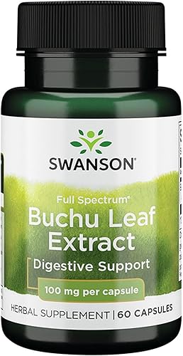 Swanson Hoja de Buchu - Extracto 41 - Suplemento de hierbas - (60 cápsulas, 100 mg cada una)