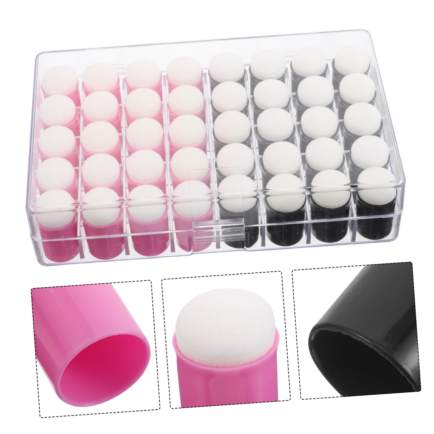 40 Piezas Aplicadores Esponja para Dedos para Esponjas Redondas para Pintura con Tiza y Tinta Mini Daubers Compactos para Manualidades y Proyectos Artísticos Fáciles de Usar para