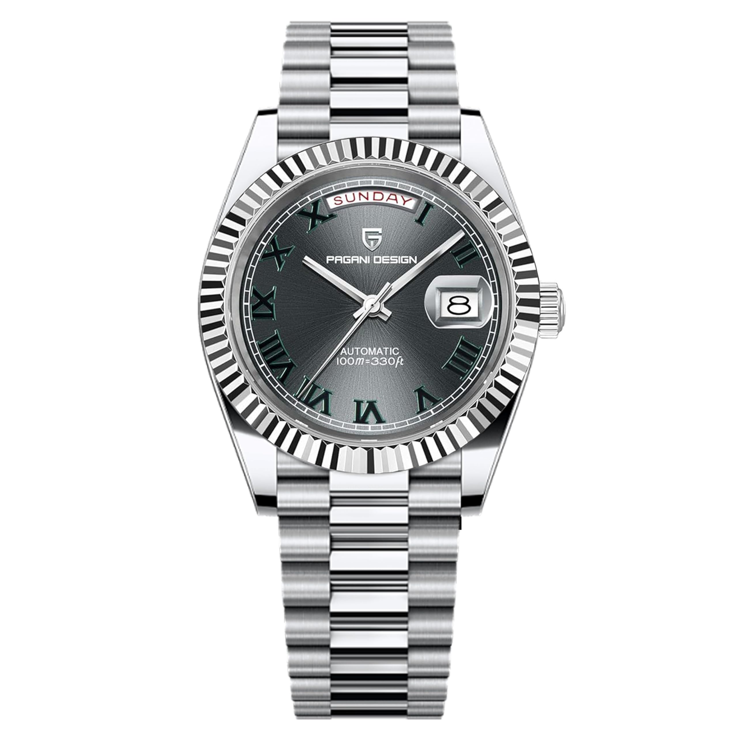 Pagani Design 1783 Men's Watch Automatic Mechanical Watch DD40 Sapphire Glass Day Date Luxury Automatic Mechanical Watch Japan NH36A Calibre 10Bar Water Resistant.