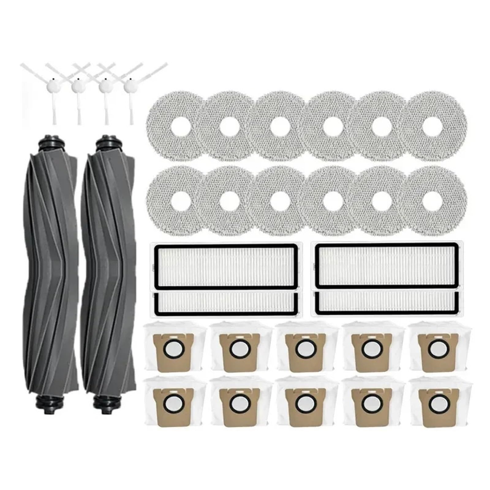 PORRSYDCD Main Side Brush Hepa Filter Mop Dust Bag Parts，Compatible With Mijia Omni 1S B101CN B116 X10+，Compatible With Dreame L10s Ultra / S10 Pro Accesories(32PCS)
