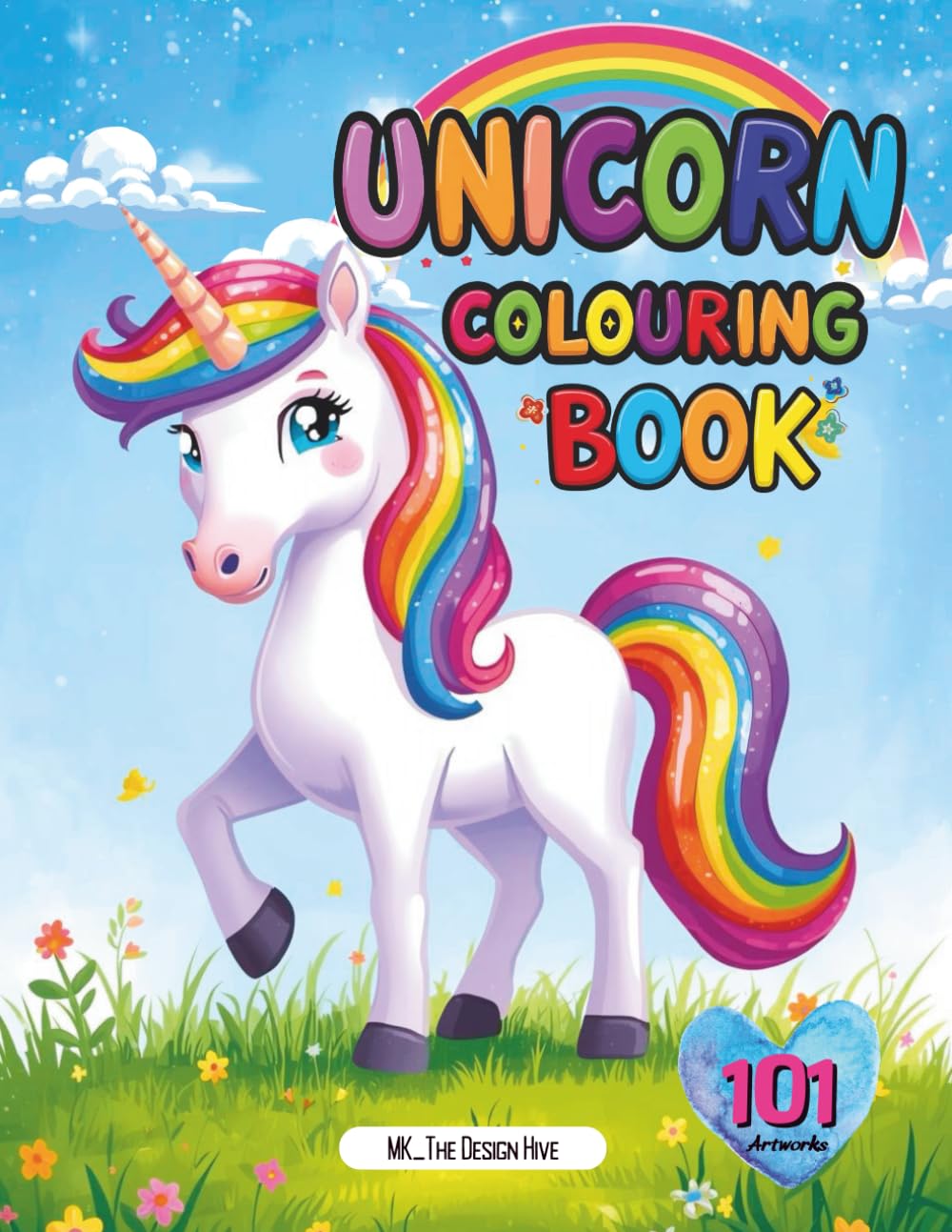 Unicorn Colouring Book with 101 Artworks