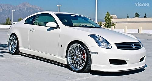 Miniatura 4 de Vicrez Divisores de falda lateral vz100601  Compatible con Infiniti G35 Coupe 2003-2007 negro