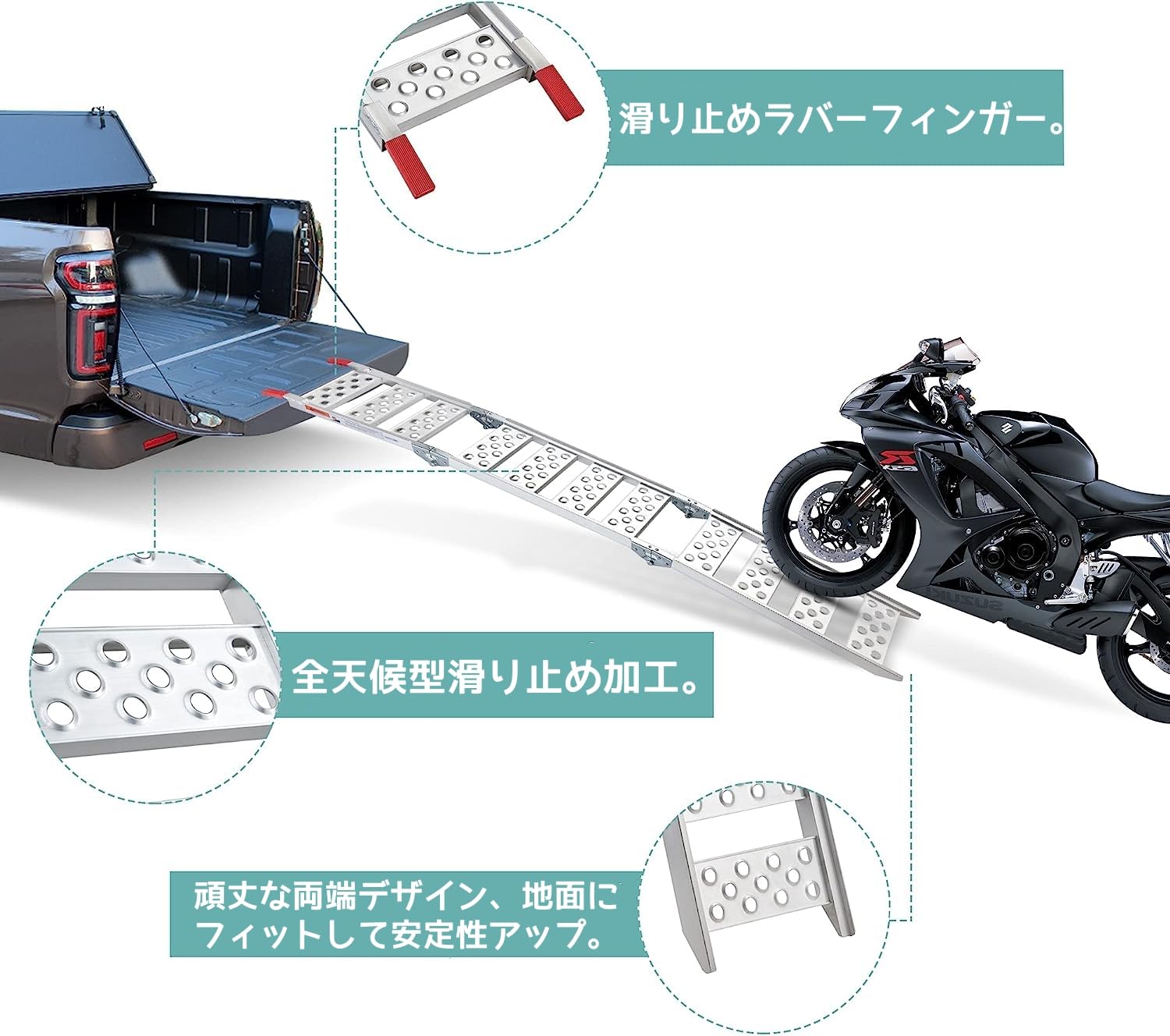 Amazon.co.jp: アルミブリッジ 1本 長さ198.5CM， gardhom 三つ
