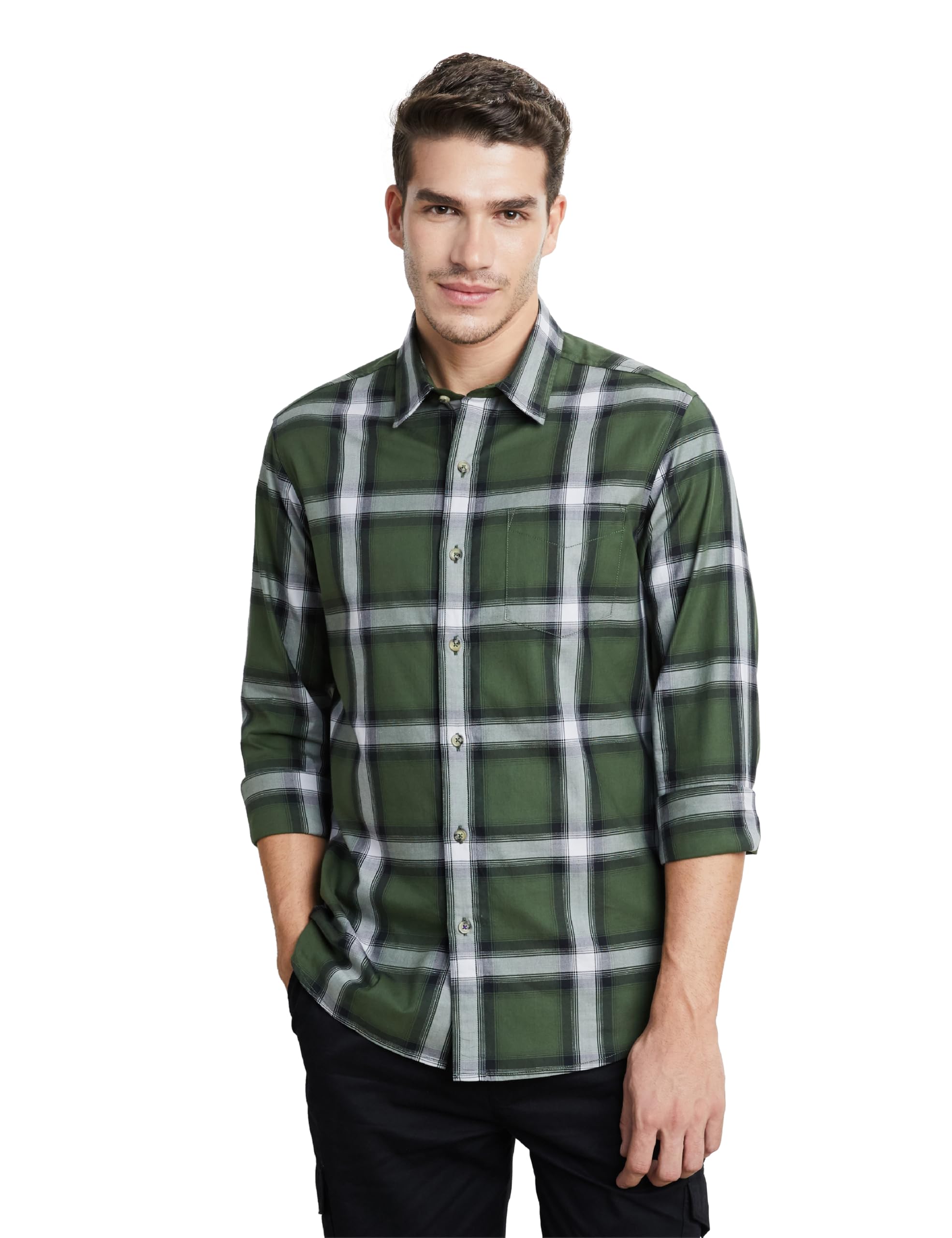 symbol premium Men Stylish Checkered Casual Shirt - Regular Fit | Full Sleeve | Pure Cotton | Smart Casual Wear (Available in Plus Size)-picture-29