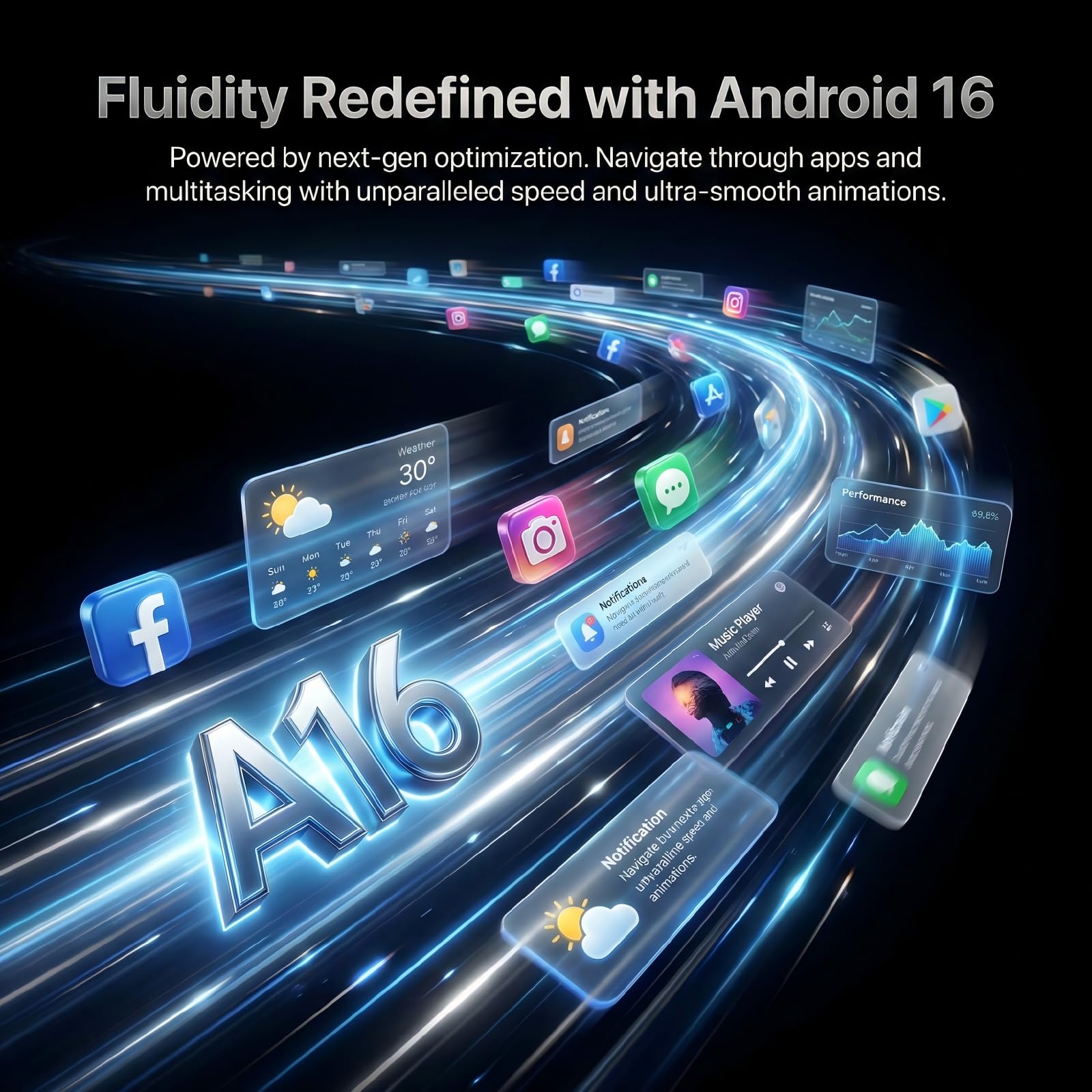 SHUNXINHANG S25 Ultra 5G Unlocked Cell Phone, 16GB+512GB Phone, 6.9" 120Hz Display Smartphone, 108MP Clarity Camera, 7000mAh Long-Lasting Battery, Android 16, Dual SIM/Face ID/GPS-Blue — view 7