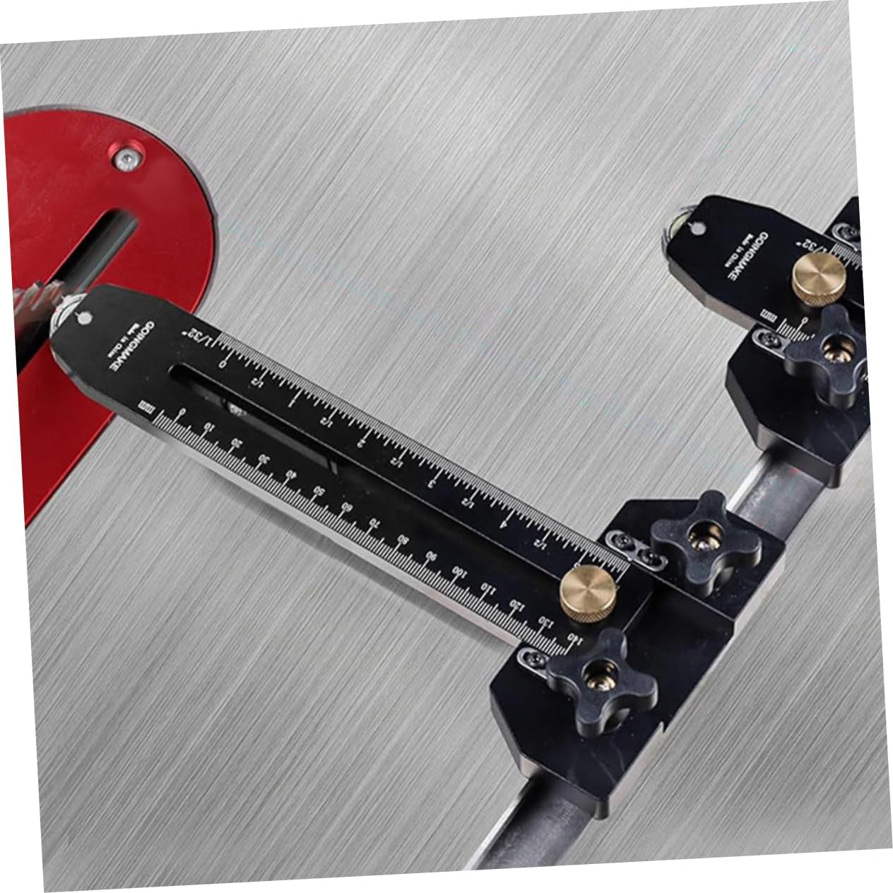 1set Extended Thin Rip for Table Saw Precision Cutting Guide for Repetitive Narrow Strips Anodized Design Safe and Efficient Workpiece Movement for Woodworking Projects