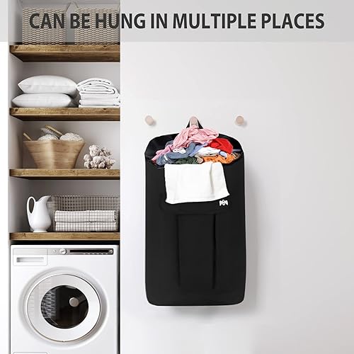 Miniatura 5 de Bolsa de lavandería extra grande, bolsa de lavandería resistente con correas y cinturón para estudiantes universitarios, mochila de lavandería