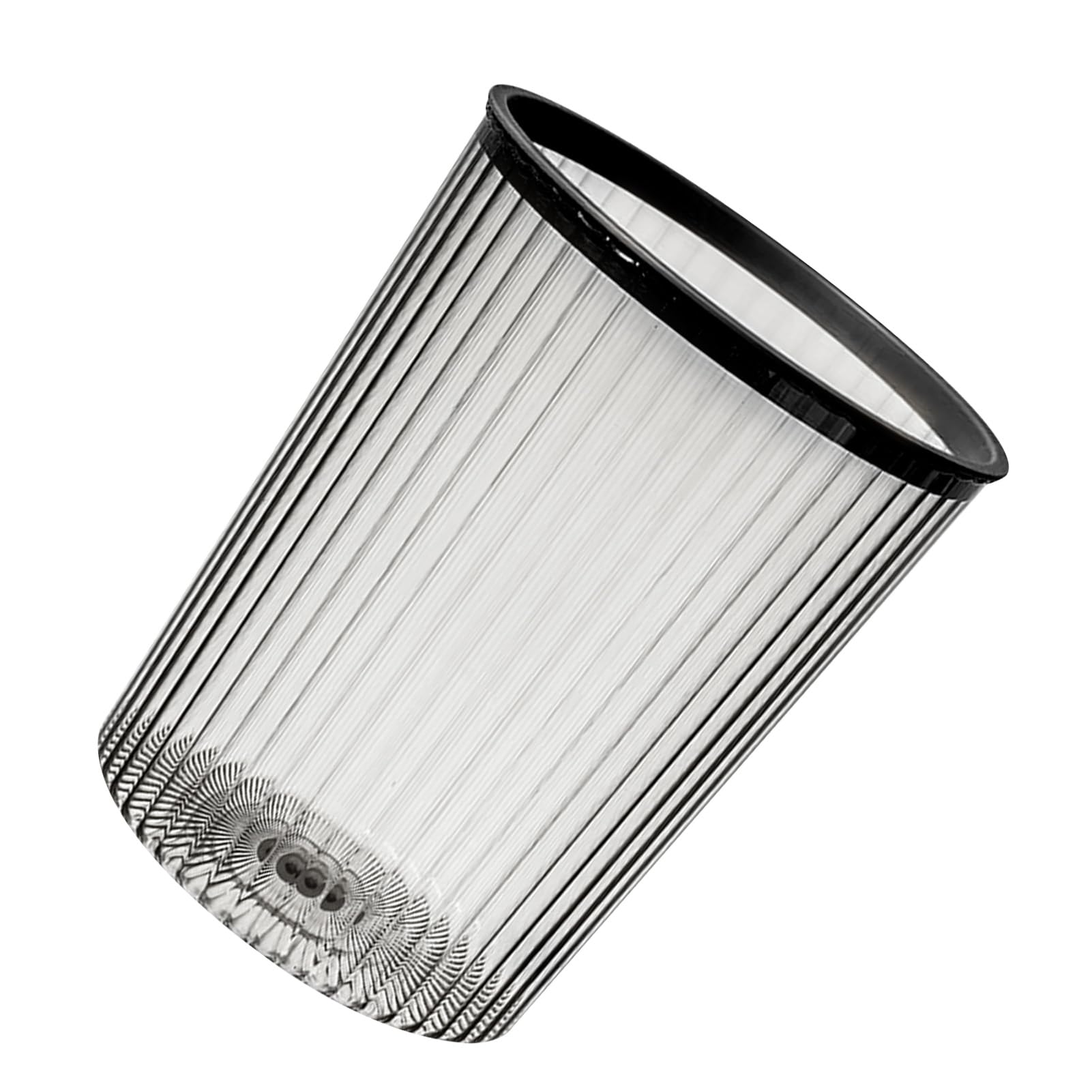 Porta pennelli da trucco in plastica di grande capacità, design a scorrimento laterale attrezzato e base girevole a 360 gradi, organizer multi rotante per pennelli da trucco, rossetto (grigio)
