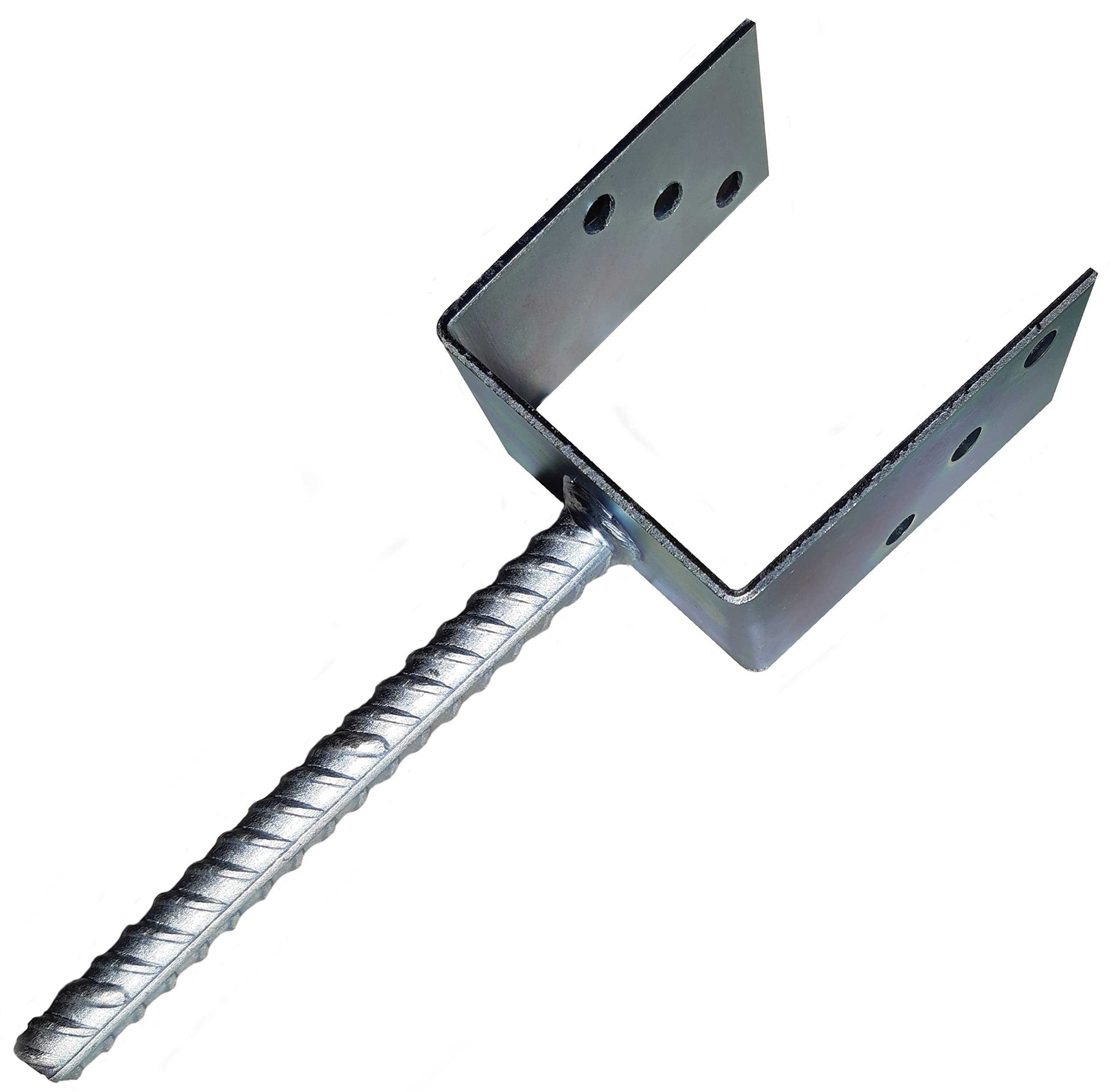 4 supporti a U per pergola, in calcestruzzo a forma di U, resistenti, in acciaio zincato, spessore 4 mm, 100 x 100 x 60 mm