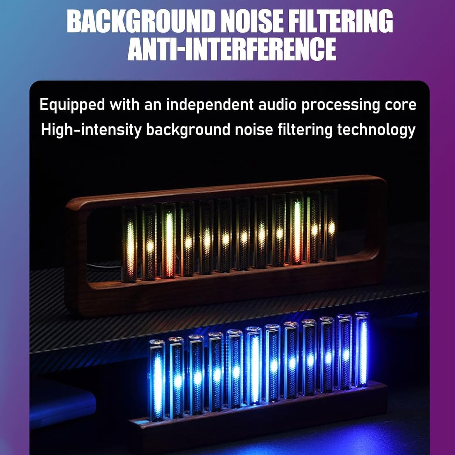 TsoLay Musik-Rhythmus-Licht, RGB-Sound-Spektrum-Lampe Mit 12 Röhren Und 7 Voreingestellten Modi, Helligkeit Und Farbe Einstellbar, 240 Vollfarb-LEDs, Für Studio Und Gaming-Zimmer