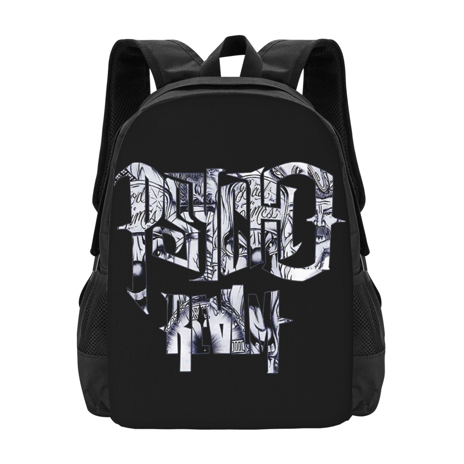 DanaMWatsonPsycho Rapper Realm Band Backpack Large Capacity Leisure Travel Backpack Outgoing Daypack 12.5x5.5x16.5 inch