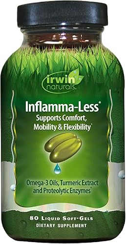 Irwin Naturals Inflamma-Menos Promueve la comodidad movilidad y flexibilidad 80 cápsulas blandas líquidas
