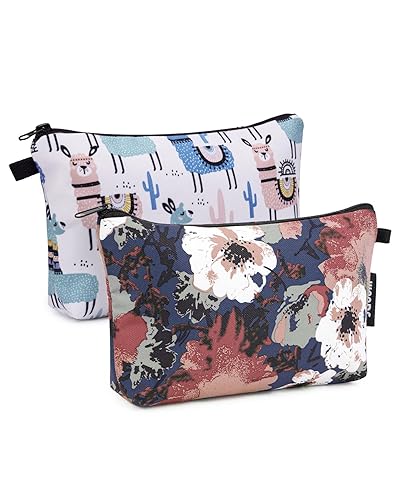 Miniatura 7 de WANDF - Bolsa de cosméticos para mujeres, organizador de maquillaje, mini neceser de maquillaje para el bolso, resistente al agua, regalo para niñas