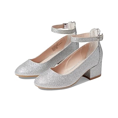 Nina Kids Lennie (Little Kid/Big Kid) Girls Shoes Silver Sparkle Fabric
