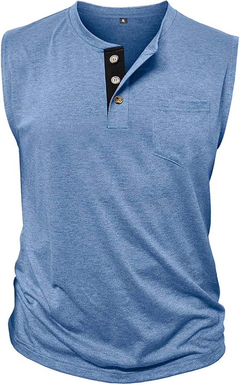 Men's Tank Tops Summer Sleeveless Fashion Fitness Wide Shoulder Button Up Active Wear for Workout and Casual