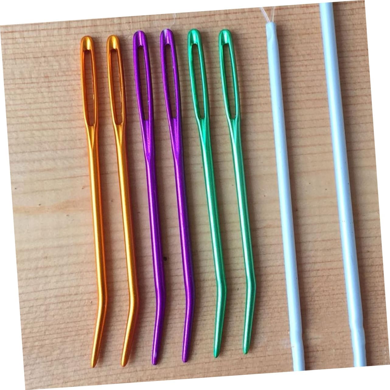 Beatifufu 12pcs Multi-Function Yarn Needles Darning Needles for Knitting Sewing Crochet Projects Comfortable Grip for Home Use and Crafting