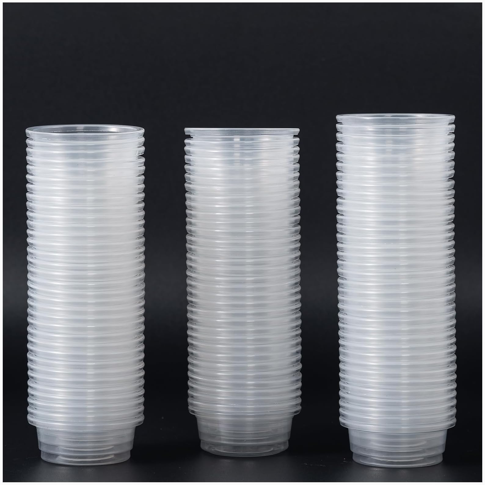 SLSON Small Gecko Food and Water Cups 100 ct Plastic Feeder Cups for Reptile Feeding Bowls for Crested Gecko Lizard and Other Small Pet, 0.5 oz
