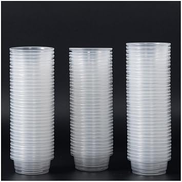 SLSON Small Gecko Food and Water Cups 100 ct Plastic Feeder Cups for Reptile Feeding Bowls for Crested Gecko Lizard and Other Small Pet, 0.5 oz