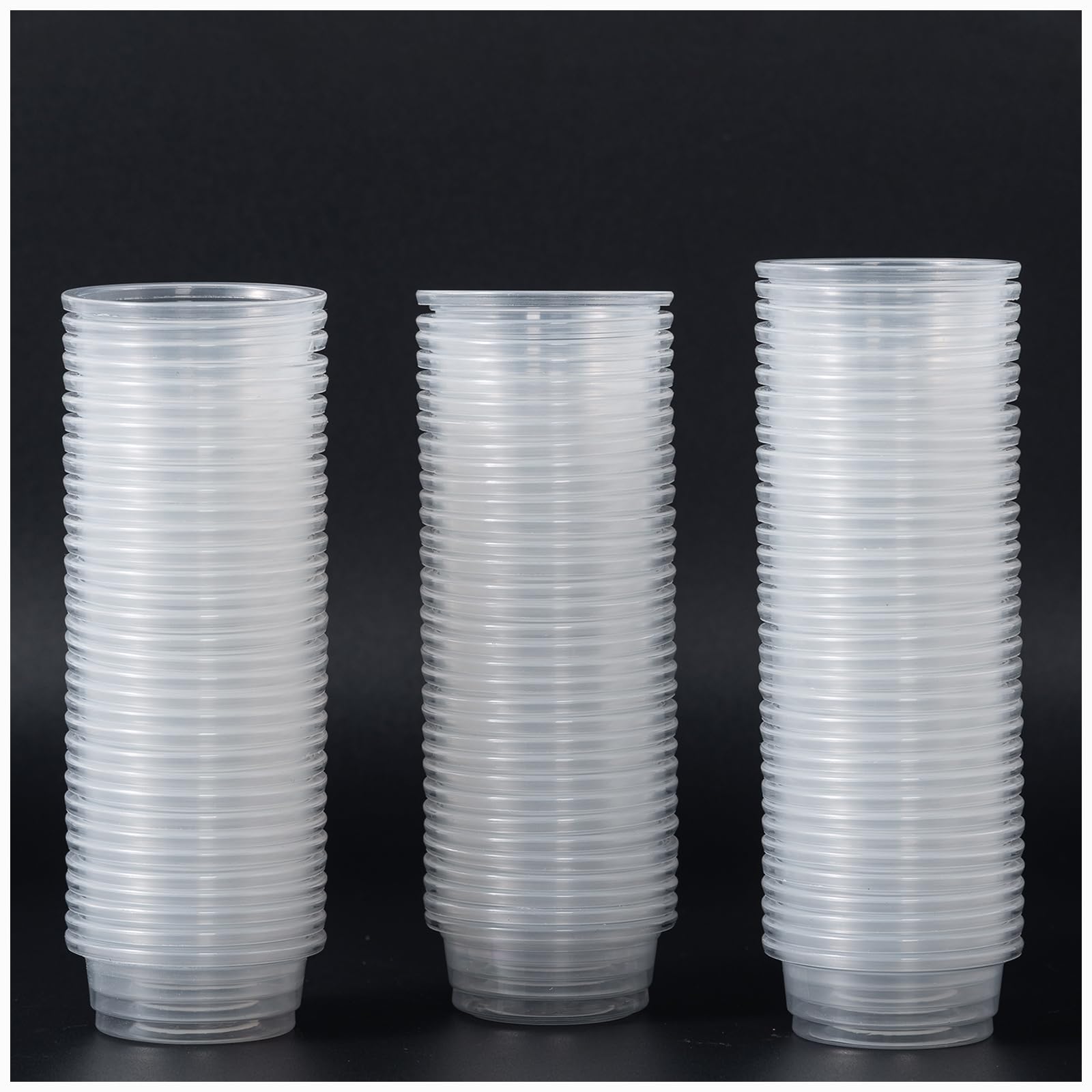 SLSON Small Gecko Food and Water Cups 100 ct Plastic Feeder Cups for Reptile Feeding Bowls for Crested Gecko Lizard and Other Small Pet, 0.5 oz Small Pet Ledge Accessories
