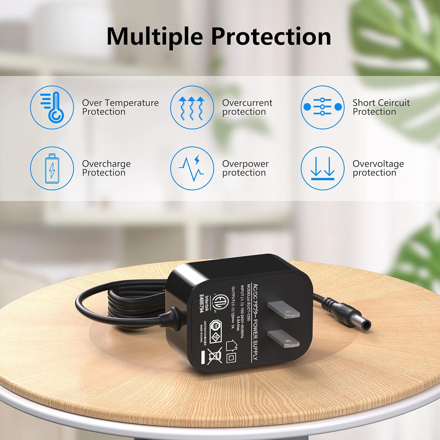 Cargador de repuesto de 12 V para Razor Power Core 90 Fuente de alimentación eléctrica para scooter Razor E90 E95 95, ePunk, XLR8R, máquina de gritos eléctrica, cable de alimentación de juguetes para 7