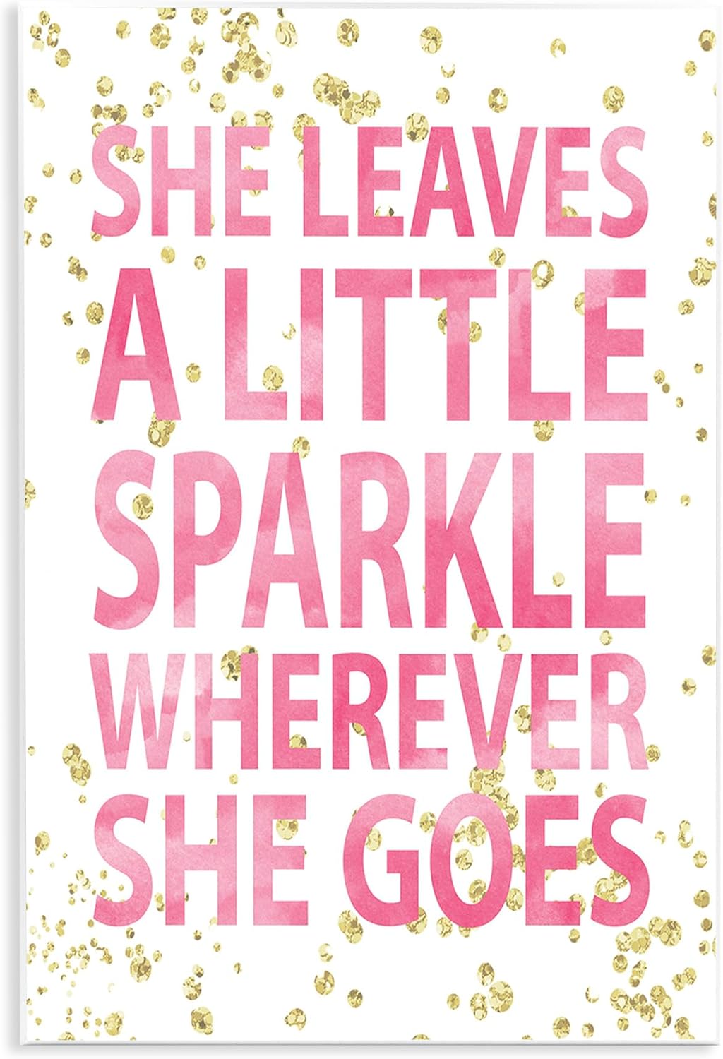 Stupell Industries She Leaves a Little Sparke Wall Plaque, 10 x 15, Design by Artist Susan Newberry Designs