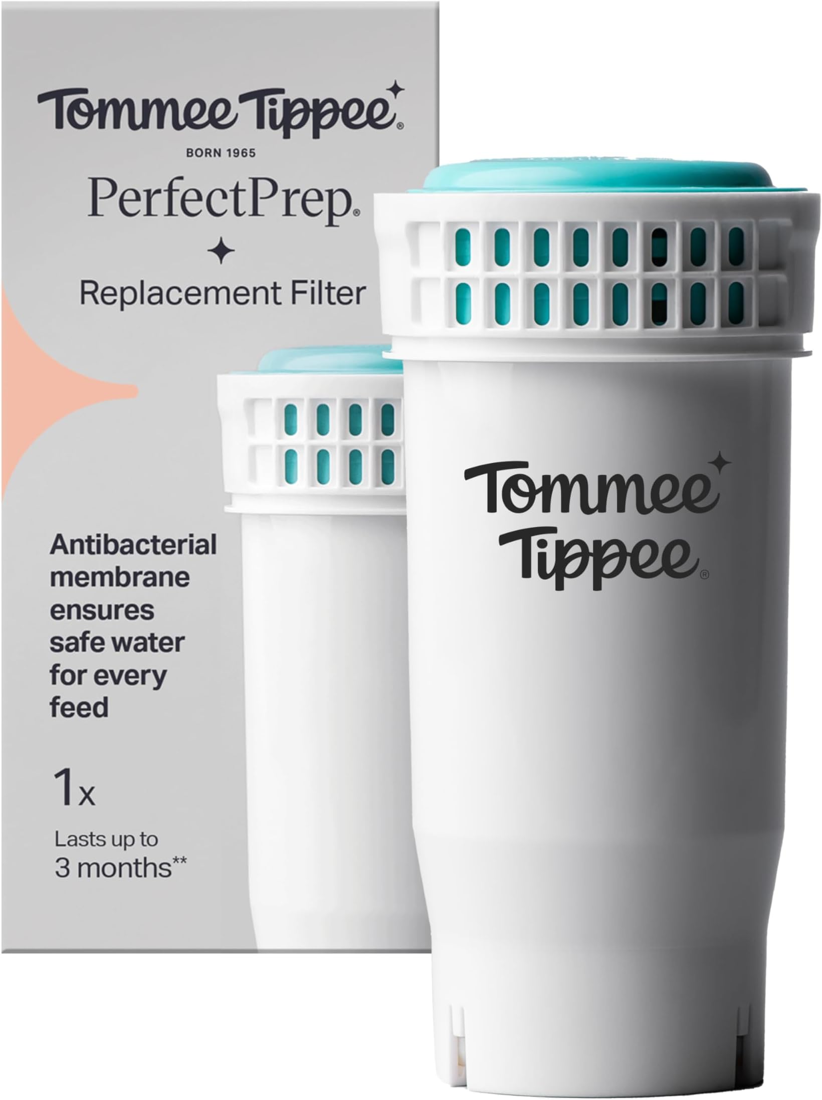 Tommee Tippee Perfect Prep Replacement Filter, Pack of 1, Compatible with All Perfect Prep Machines, Antibacterial Filter Removes Bacteria, Impurities and Contaminants