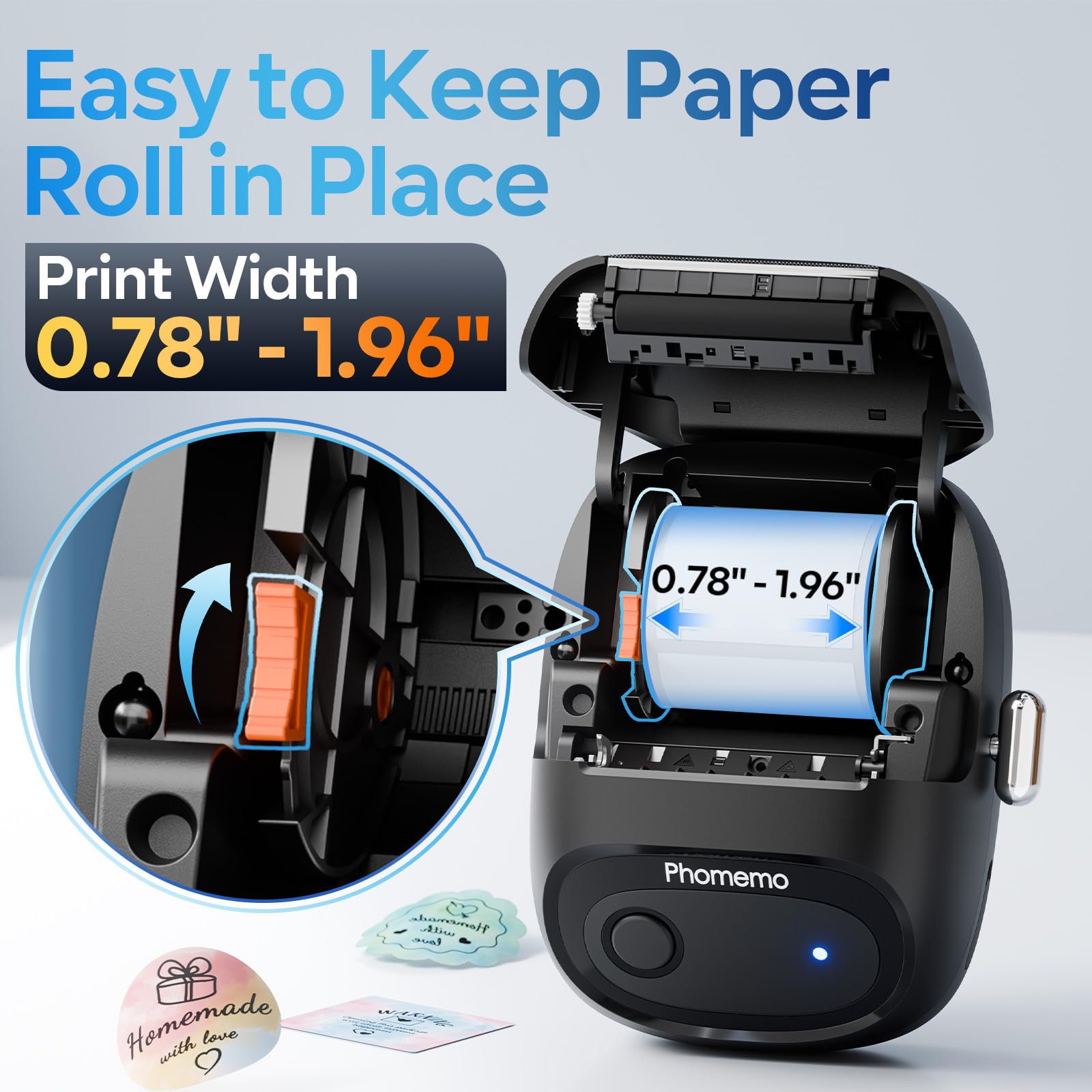 Phomemo Label Maker, M160 Portable Bluetooth Label Printer with 300+ Templates - Image 4