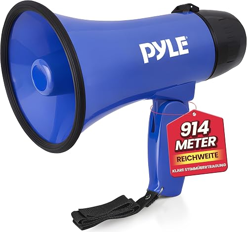 Pyle Megaphon mit Sirene, Signalhorn – Siren Megaphone – Mini Megafon Kinder & E