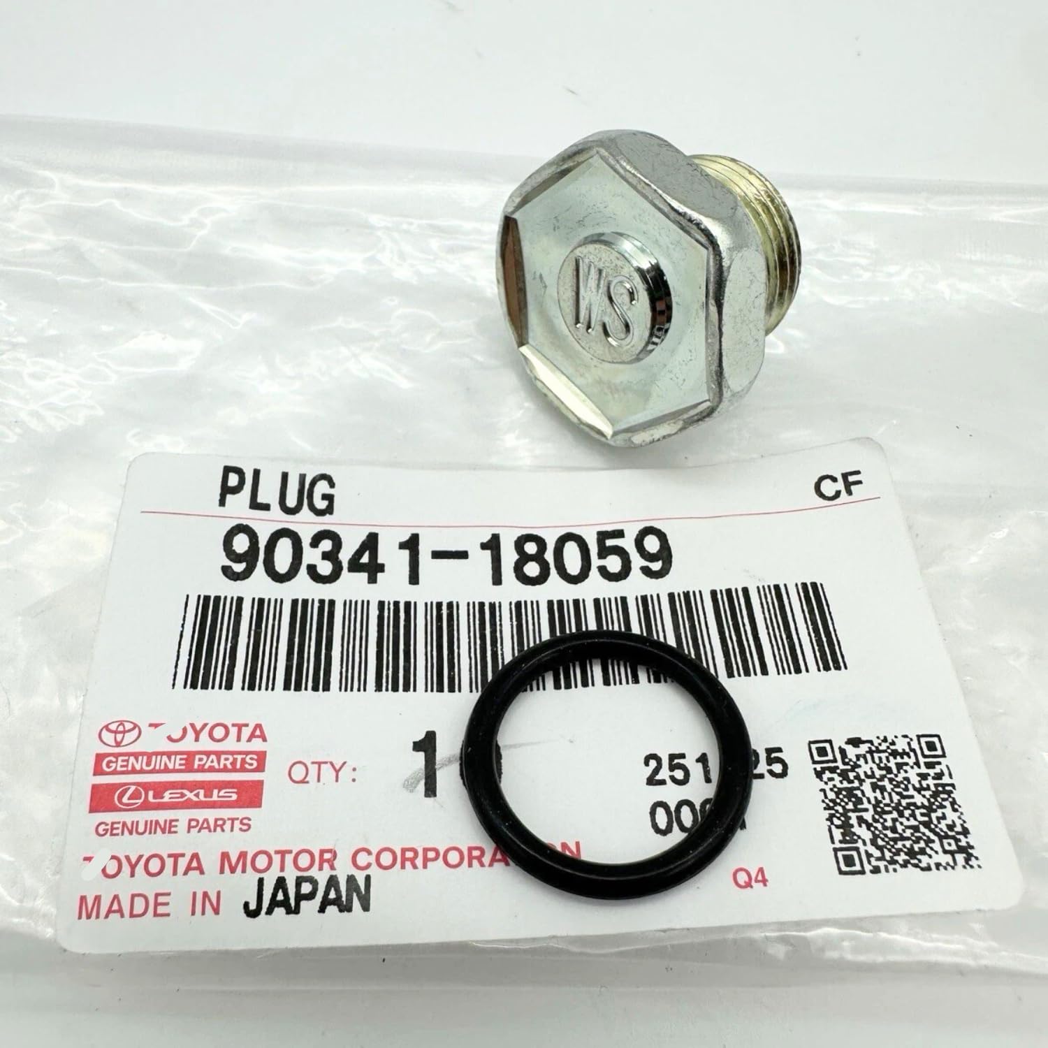 Genuine 90341-18059 TRANSMISSION OIL FILL PLUG WITH O-RING 90301-15004 for TOYOTA 4RUNNER FJ TACOMA IS350 GX