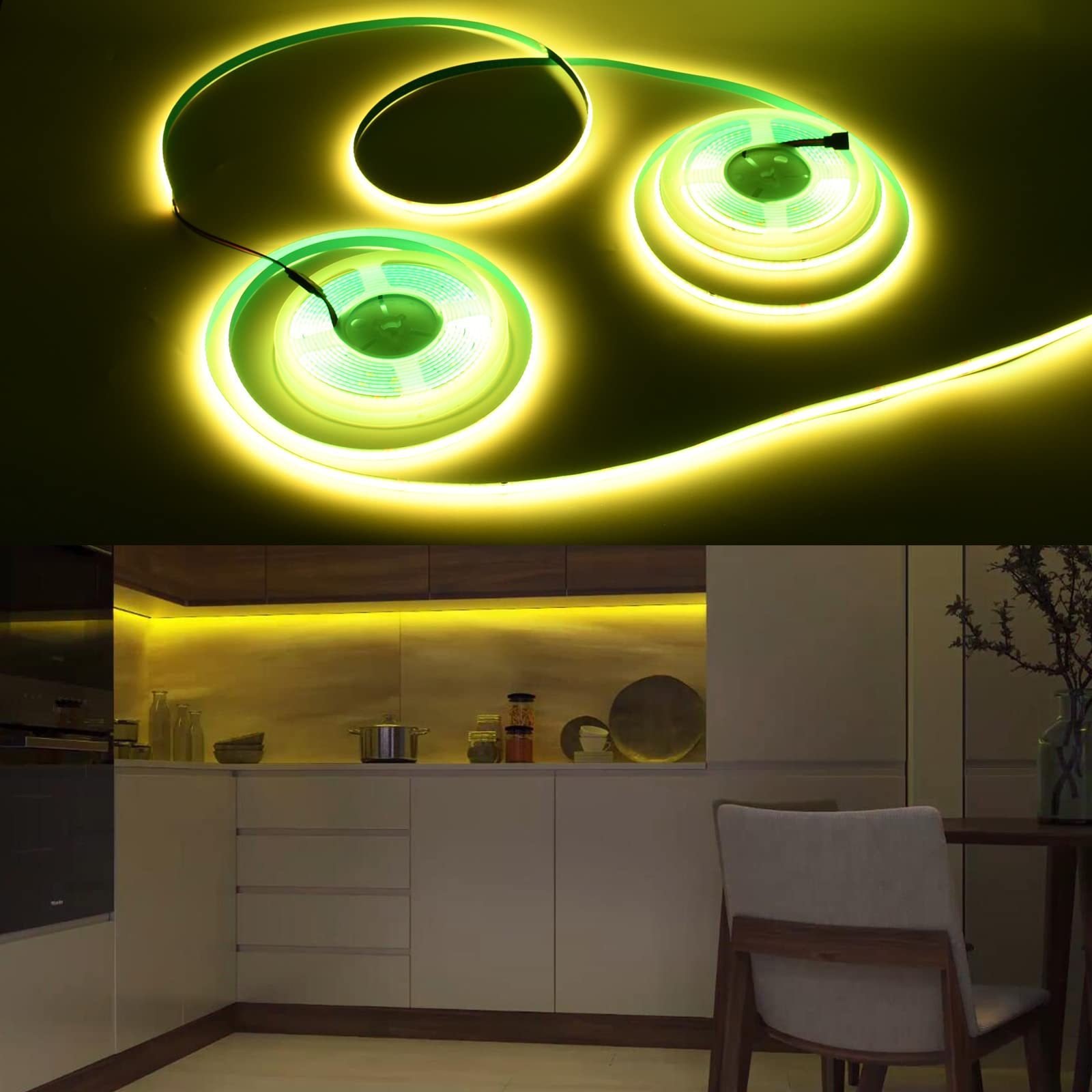 5M WIFI COB RGB LED Striscia Della Luce Della Catena 576LEDs/M 2880LEDs 24V Dimmable Deformable LED Luce Con Telecomando, Striscia Della Luce Della Banda Funziona con Google Home Assistant/Alexa