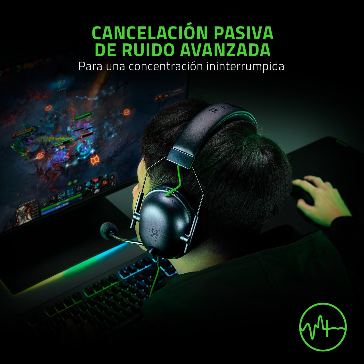 Razer BlackShark V2 X - Auriculares Gaming (Auriculares con cable con controlador de 50 mm, supresión de ruido para PC, Mac, PS4, Xbox One y Switch) Negro