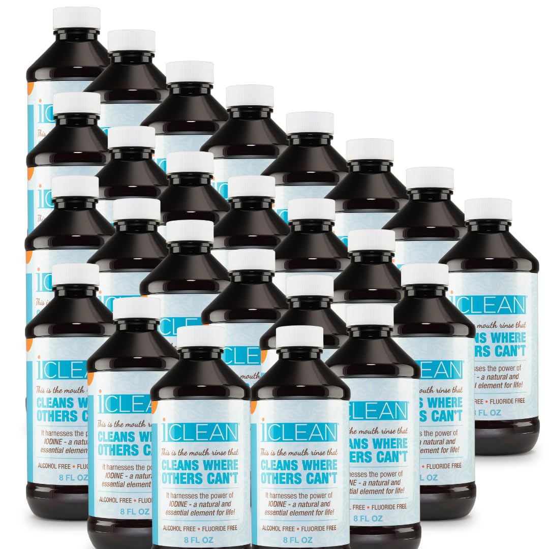 iCLEAN Mouthwash- Fluoride Alcohol-Free Rinse Harness The Power of Iodine Molecular Iodine Mouth Rinse for Clean Oral Care