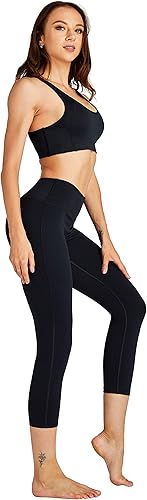 Miniatura 6 de COOLOMG - Mallas de yoga para mujer, mallas de running, mallas de cintura baja, mallas de entrenamiento para el gimnasio con bolsillos ocultos
