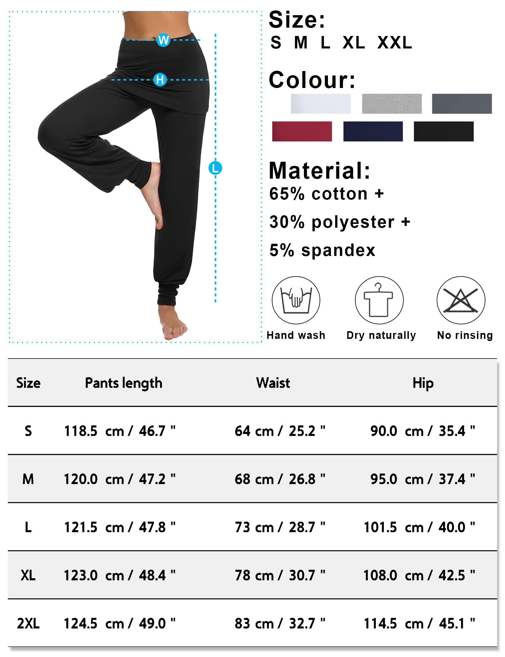 Terecey Pantaloni Yoga Donna Larghi,Pantaloni Harem Donna Eleganti,Pantaloni Donna Vita Alta Invernali,Pantaloni Palestra Donna Fitness,Pantaloni Sportivi Donna Taglie Forti S-XXL