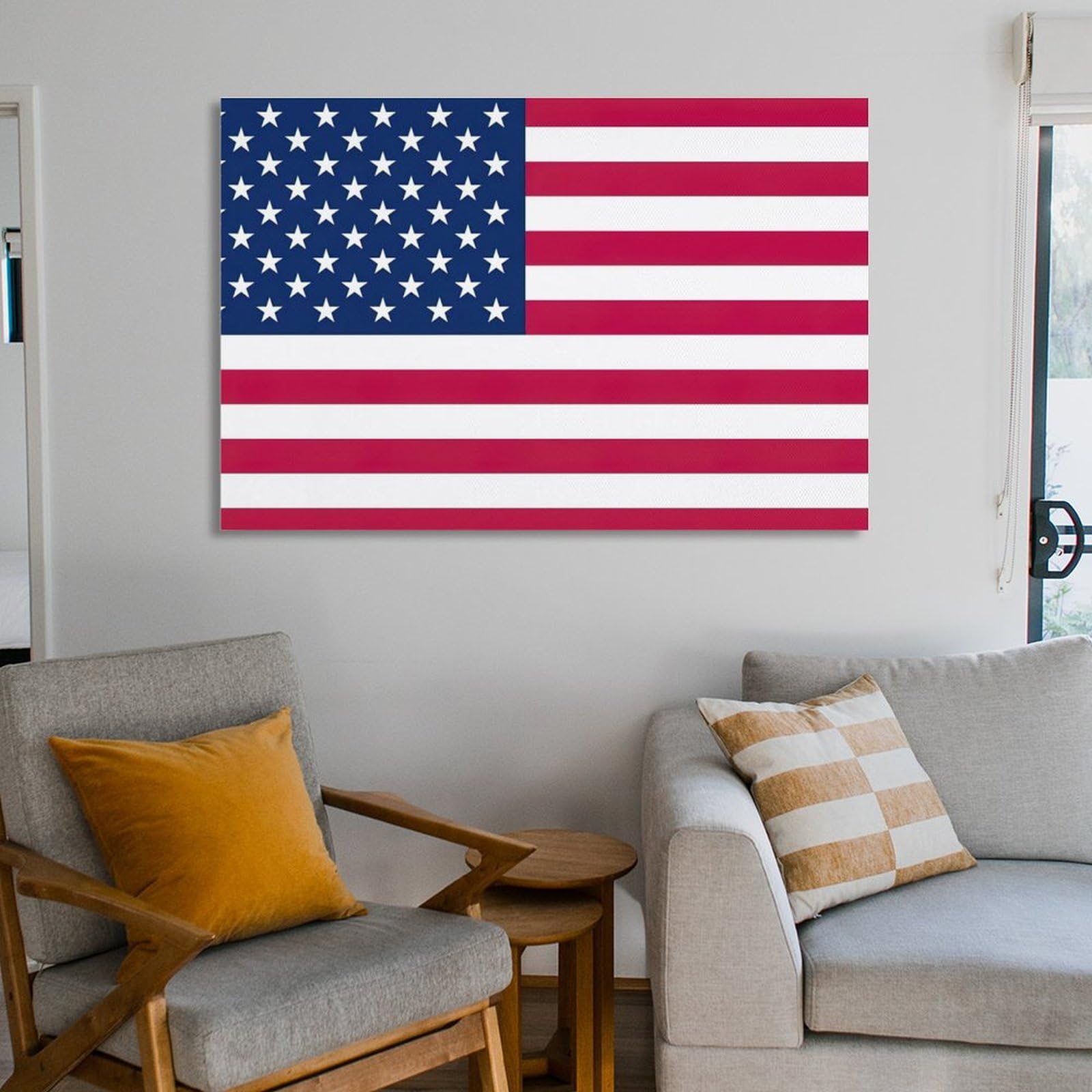 星条旗(アメリカ国旗) アートフレーム Amazon.co.jp: アメリカ 国旗 星条旗 壁画 キャンバス絵画 アート