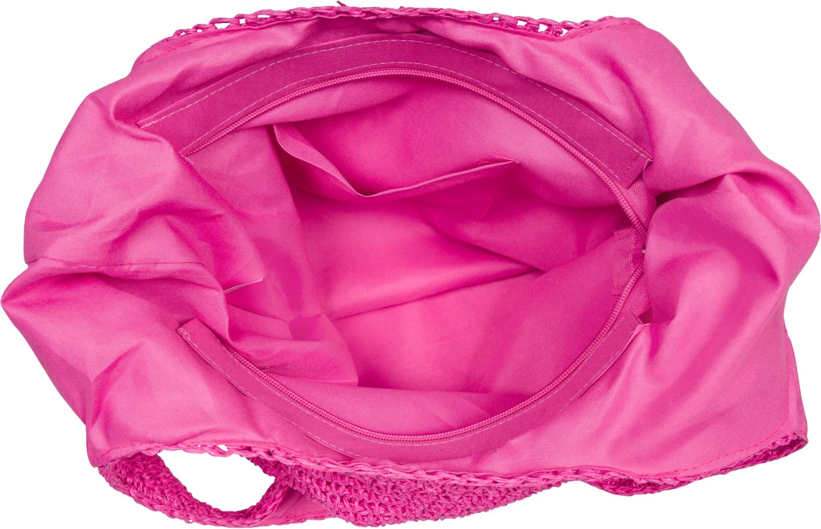 styleBREAKER Ladies Paper Straw Bag with Long Wide Handles, Beach Bag, Shoulder Bag, Braided Bag 02012397, Colour:Pink- - Image 4