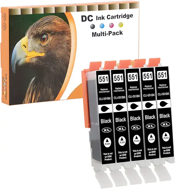 Canon MG7150 Compatible Black Ink Cartridges (5-Pack)