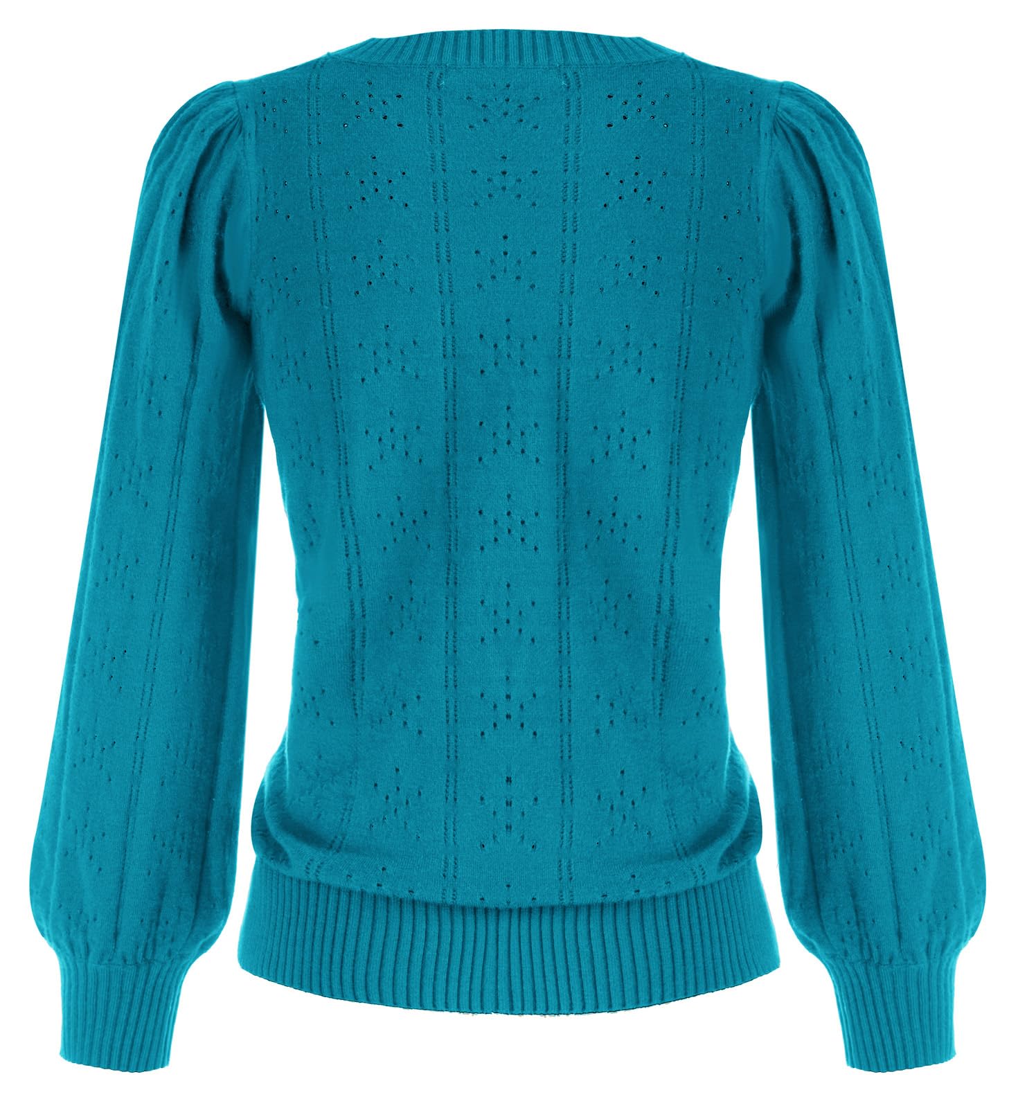 GRACE KARIN Maglia Elegante Donna a Manica Lunga con Scollo a Rotondo Tinta Unita