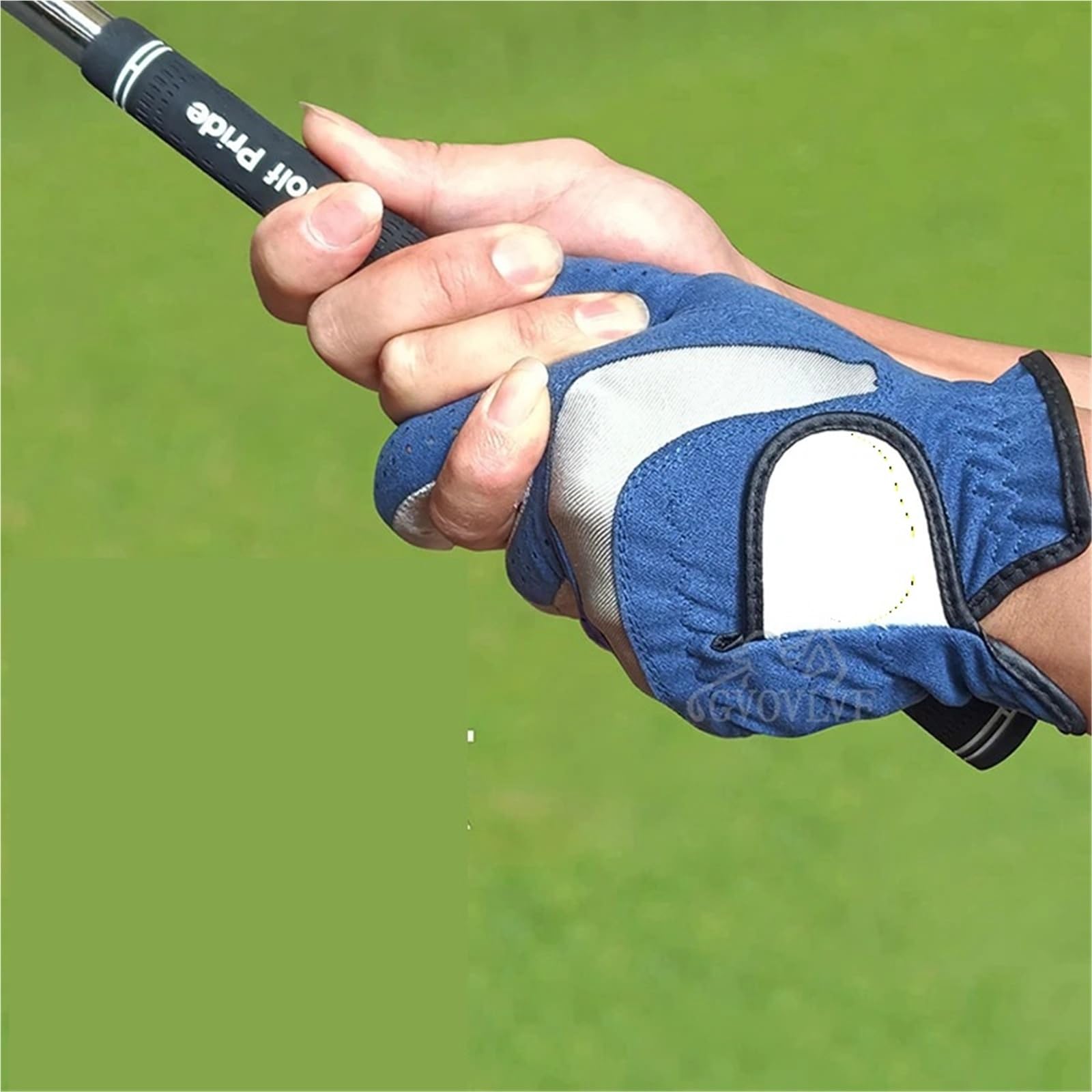 Compatibili con guanti da golf da uomo GOG blu, 8 pezzi, morbido tessuto traspirante, guanti sportivi per mano sinistra