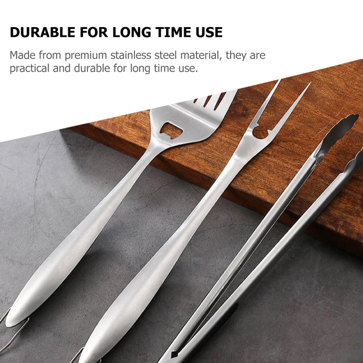 Abaodam Outils De Barbecue Acier Inoxydable Accessoires pour Barbecue Extérieur avec Étui De Rangement Pince à Aliments Et Pelle De Cuisine pour Grillades