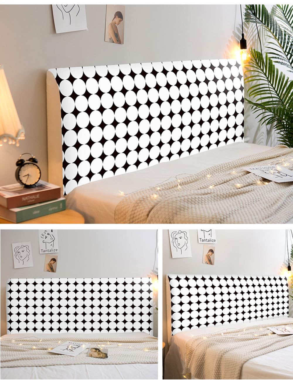 Copri Testiera Letto Fodera Per Testiera Letto Elasticizzato Semplice Antipolvere Protezione Testiere In Tessuto Morbido E Confortevole Per Singola Queen King-Pattern-5||200cm
