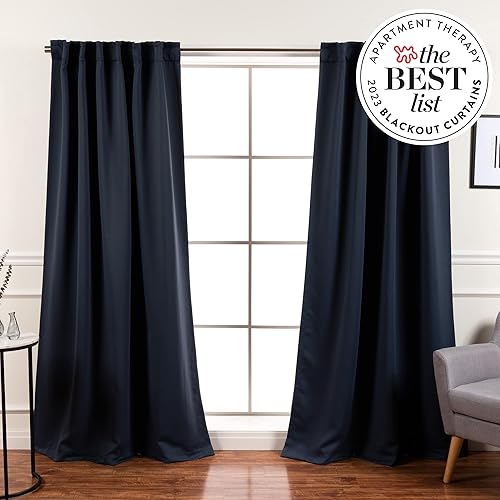 Miniatura 2 de Best Home Fashion - Cortinas opacas modernas de calidad premium, con sólido aislamiento térmico para ventanas, cortinas blackout para dormitorio,
