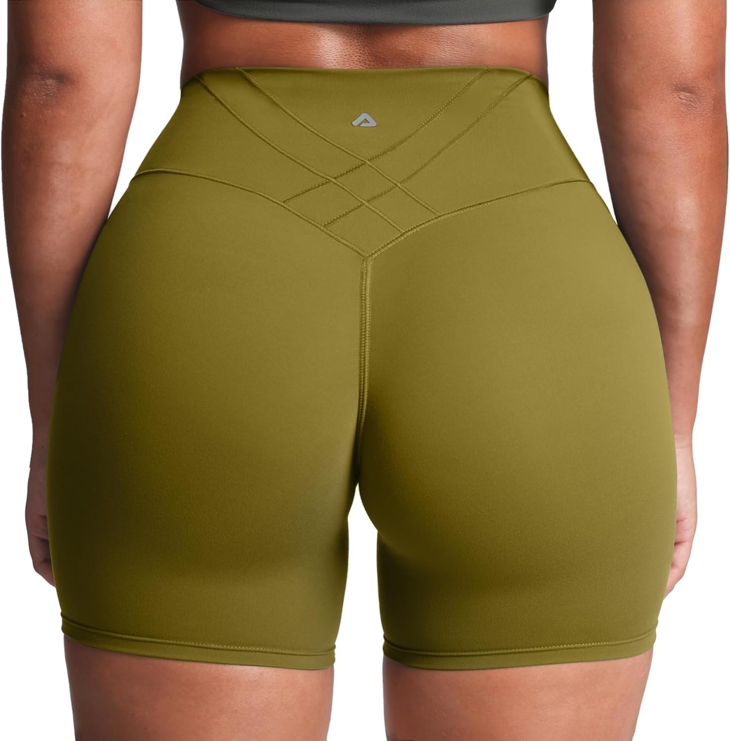 Aoxjox レディース ワークアウト Velura バイカーショーツ ハイウエスト 隠しシュランチ PlushFlex アスレチッ