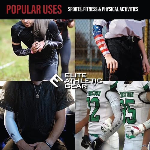 Miniatura 5 de Elite Athletic Gear Mangas de compresión Lightning para brazos  Tallas para jóvenes y adultos  Ropa para deportes y fitness  Se venden