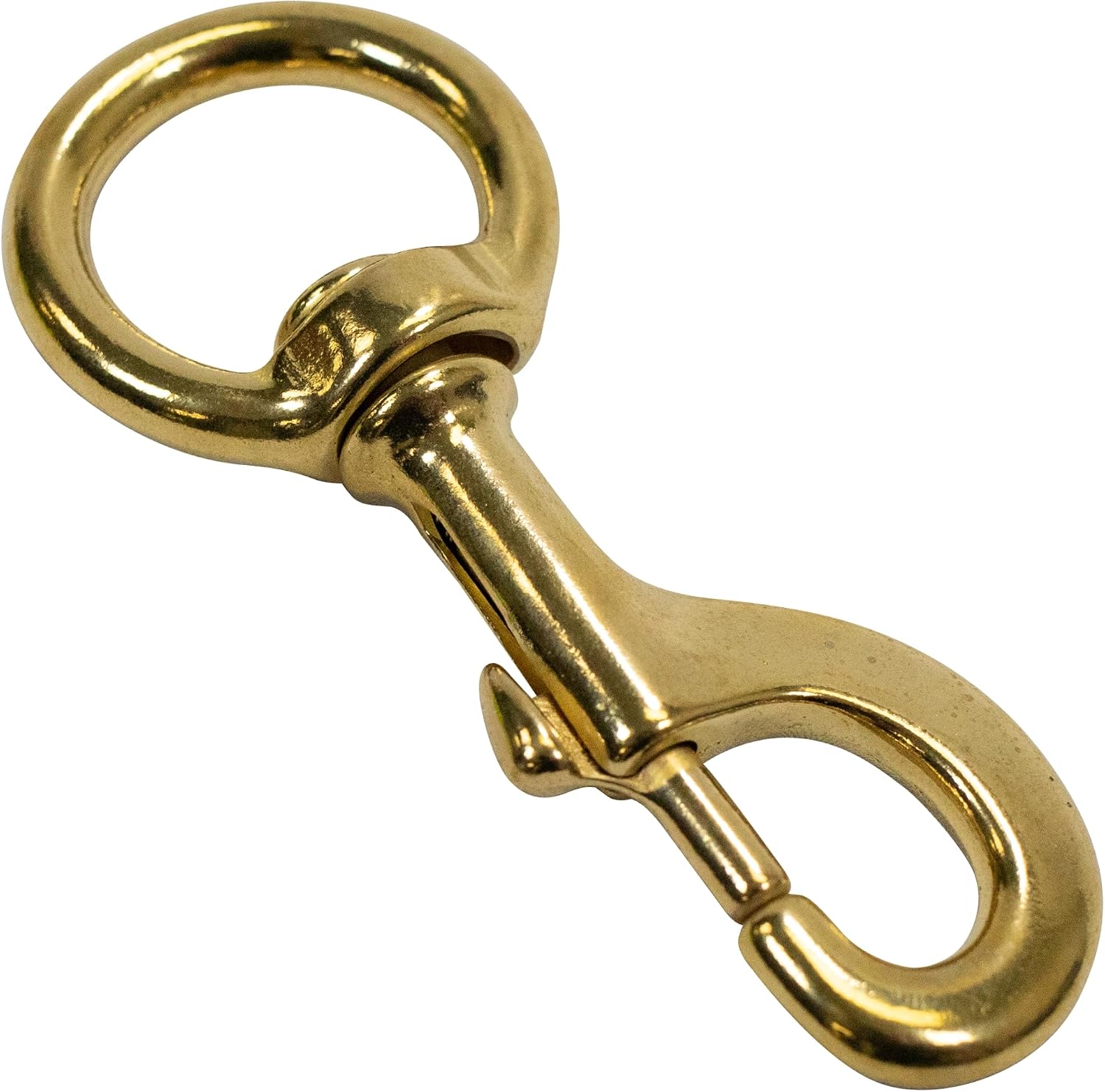 Scuba Choice 4.6" Brass Swivel Eye Snap Hook Clip – Heavy Duty Marine Scuba Dive Accessory Gear Clip 14.8mm Opening Solid Brass Corrosion-Resistant