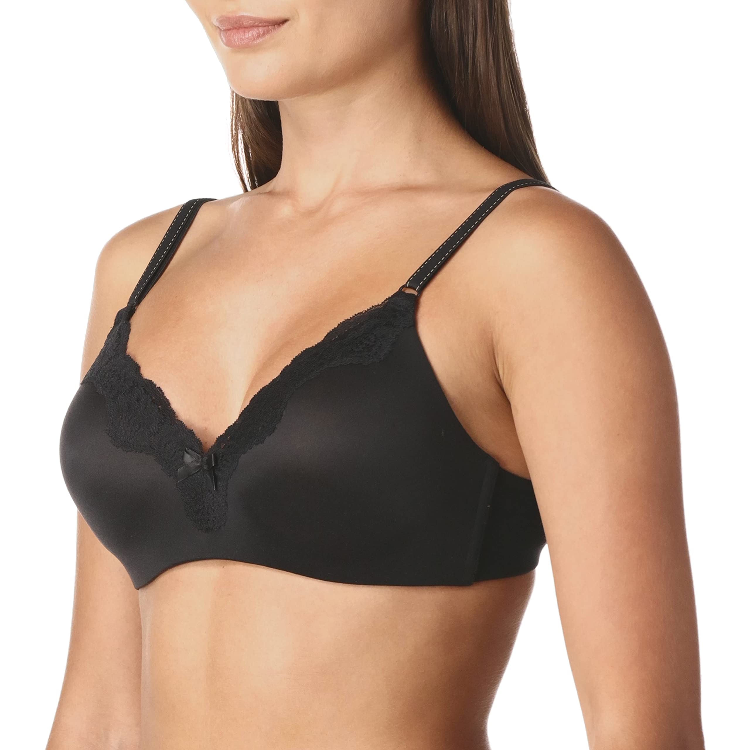 Maidenform Comfort Devotion Lace Bra, Wirefree Bra with Full Coverage, PushUp Bra with Natural
