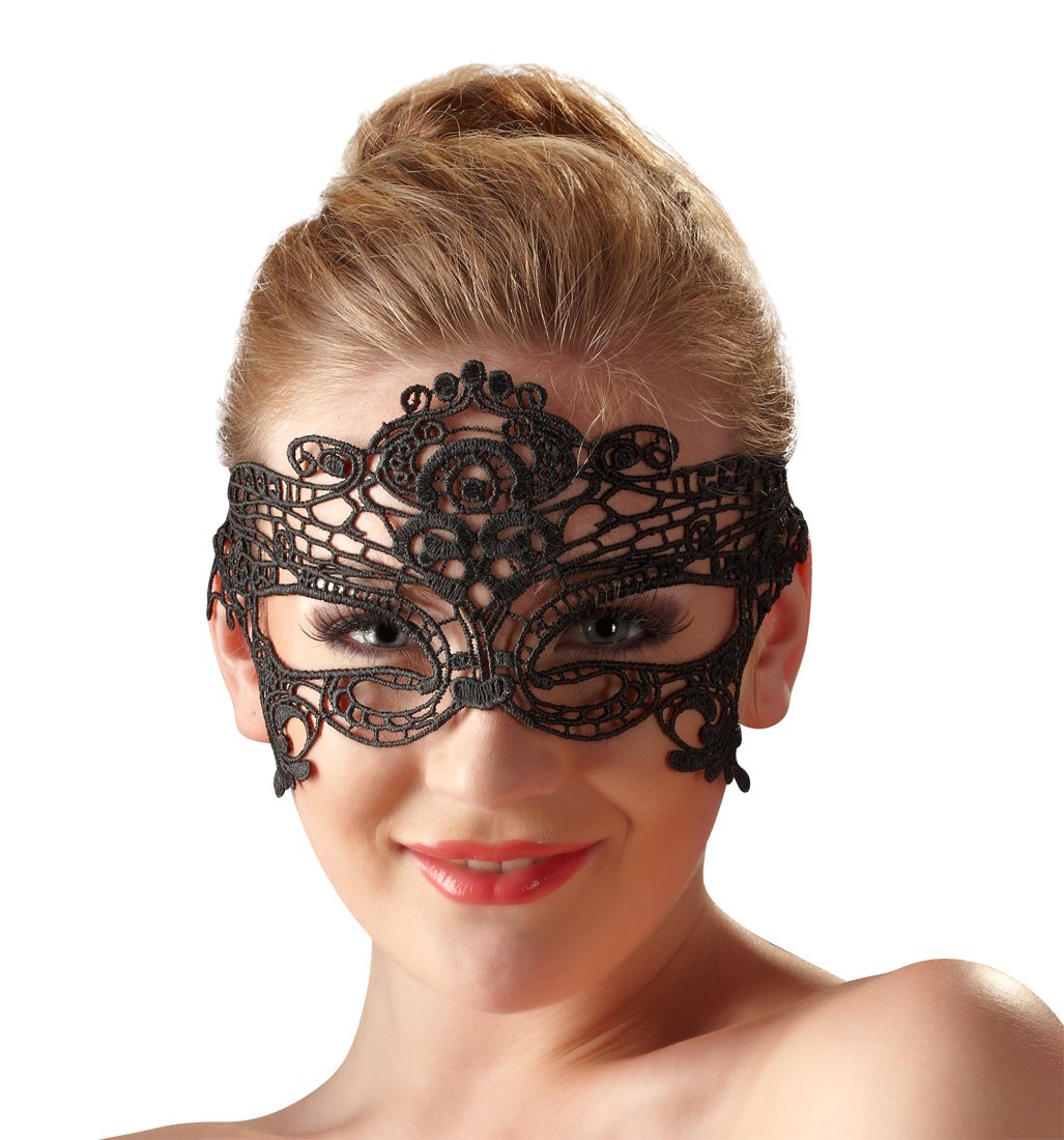 Cottelli Collection Cottelli Sensual Seduction Lace Mask - Black - One size