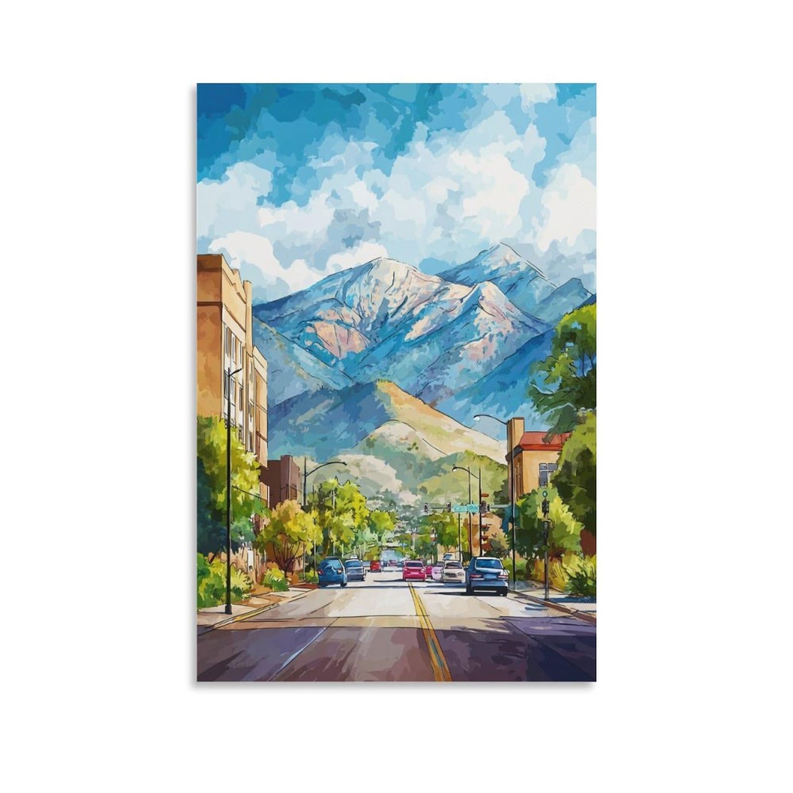 ZBBGGOZ Ogden Posters 24x36inch(60x90cm) Vintage Watercolor Canvas Art